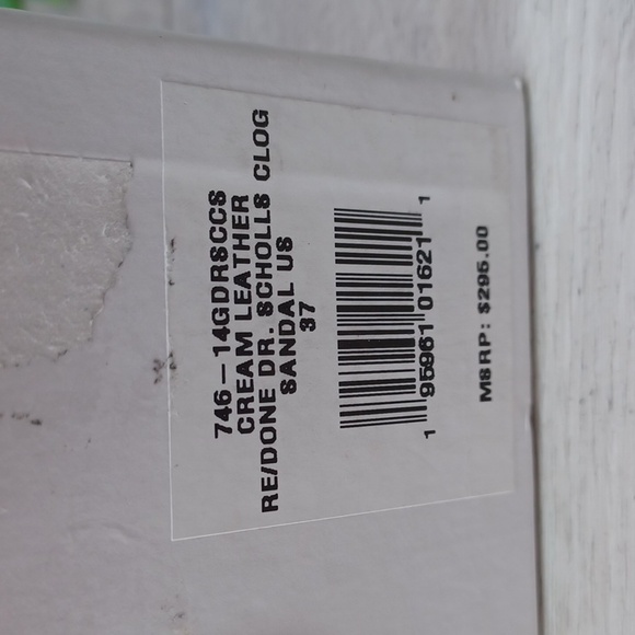 Dr.  Scholl's & RE/DONE Cream Leather Clog NIB - Picture 9 of 9